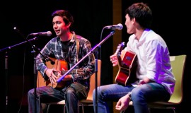 Justin Pongampai performing in Grammy Vocal Studio concert